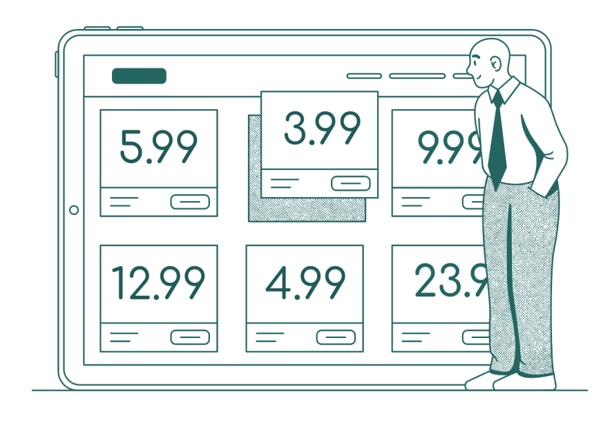 Watch the prices adjust as your customers buy